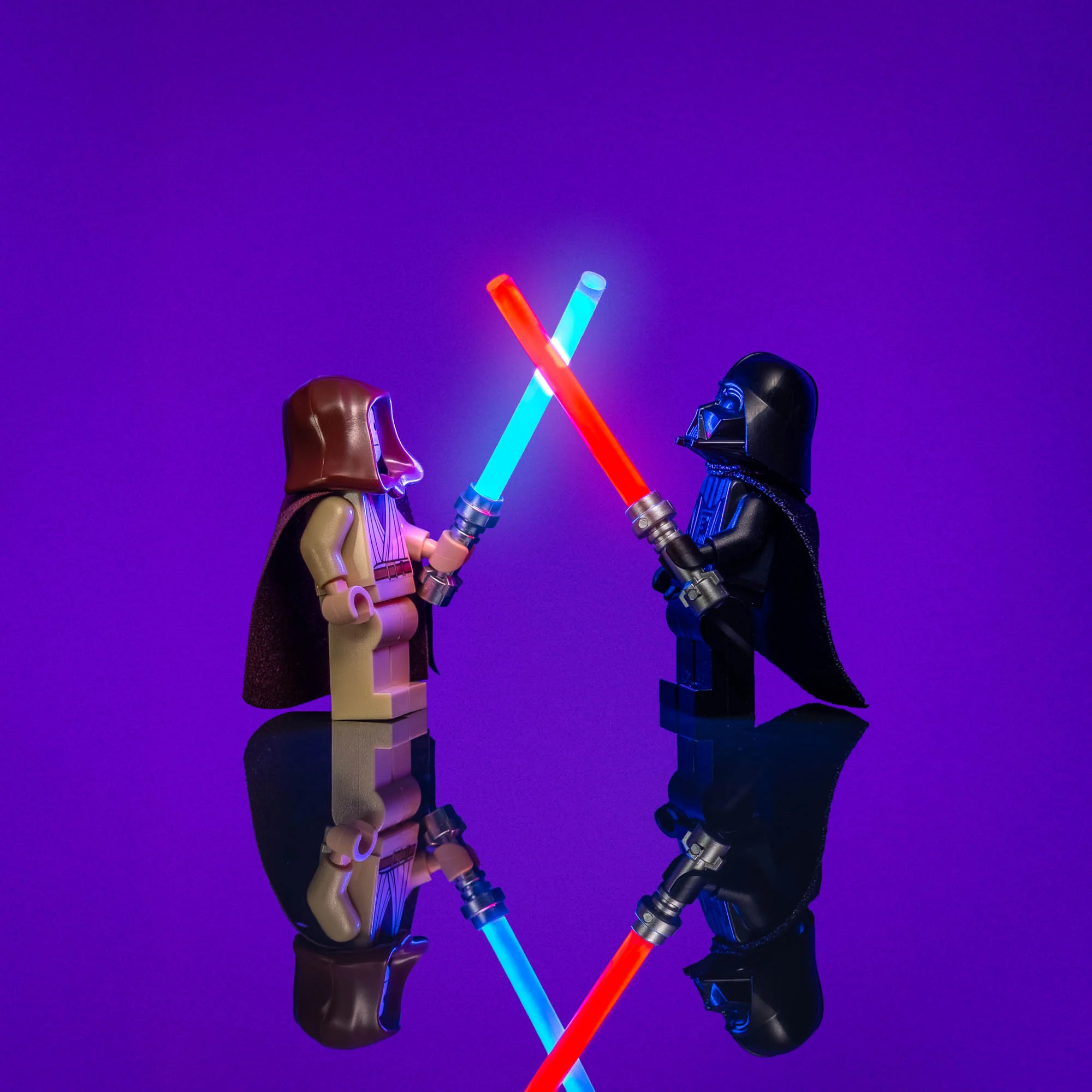 Duelling Lightsaber Clashing Effect Red & Blue 30cm
