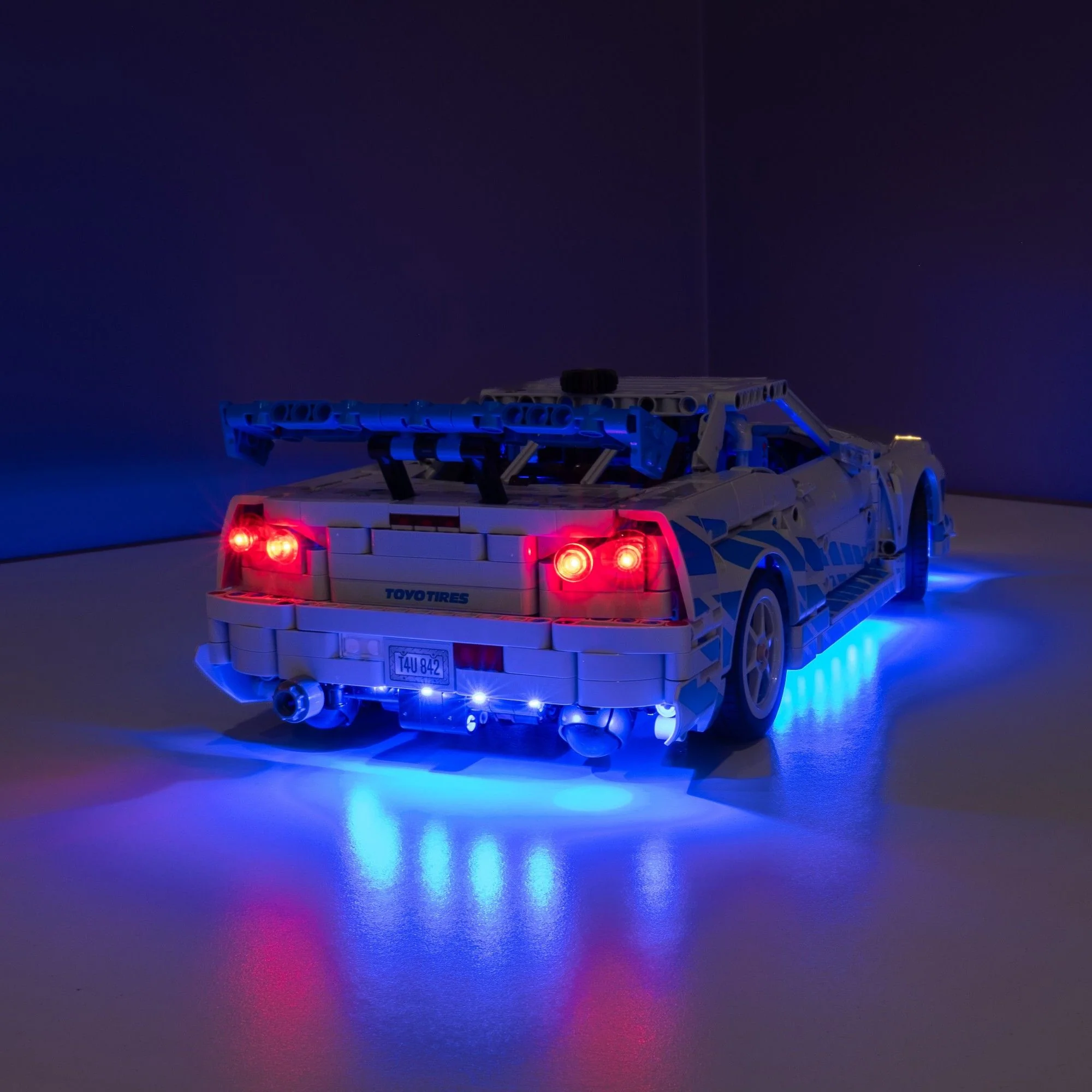 LEGO® 2 Fast 2 Furious Nissan Skyline GT-R (R34) Car #42210 DIY Light Bundle - Image 3