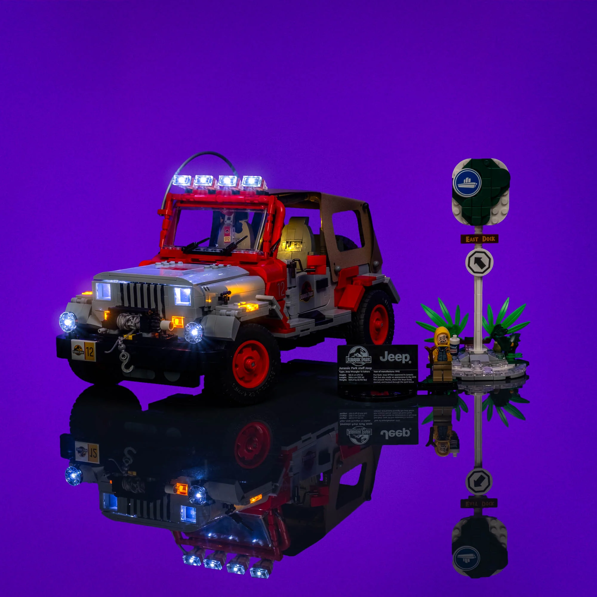 Light Kit for LEGO® Jurassic Park Jeep Wrangler #77984 - Image 9