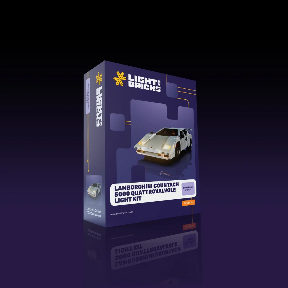 Light Kit for LEGO® Lamborghini Countach 5000 Quattrovalvole #10337 - Image 11