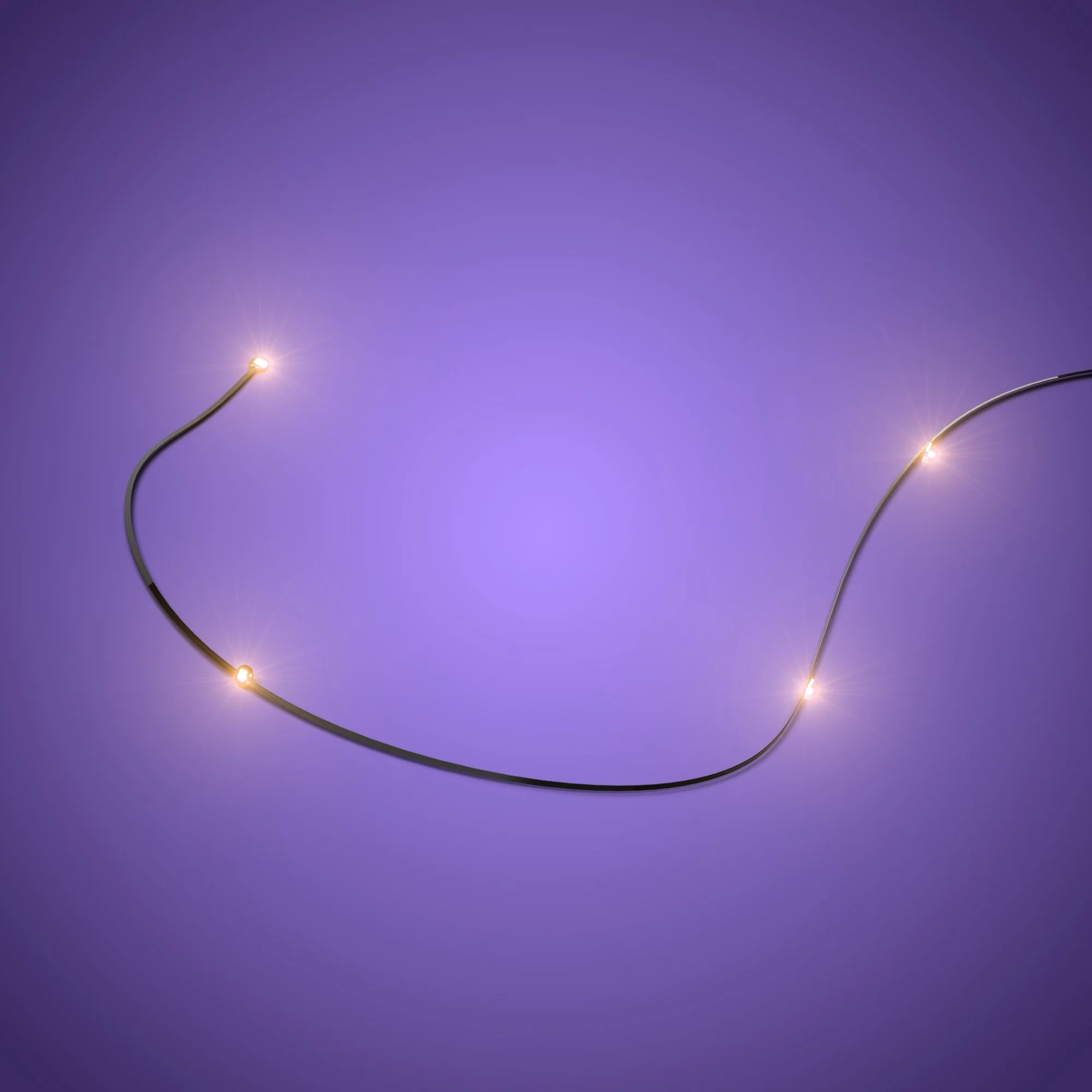 Astro Light String Flicker Effect 4 LEDs - Warm White 30cm (2 Pack)