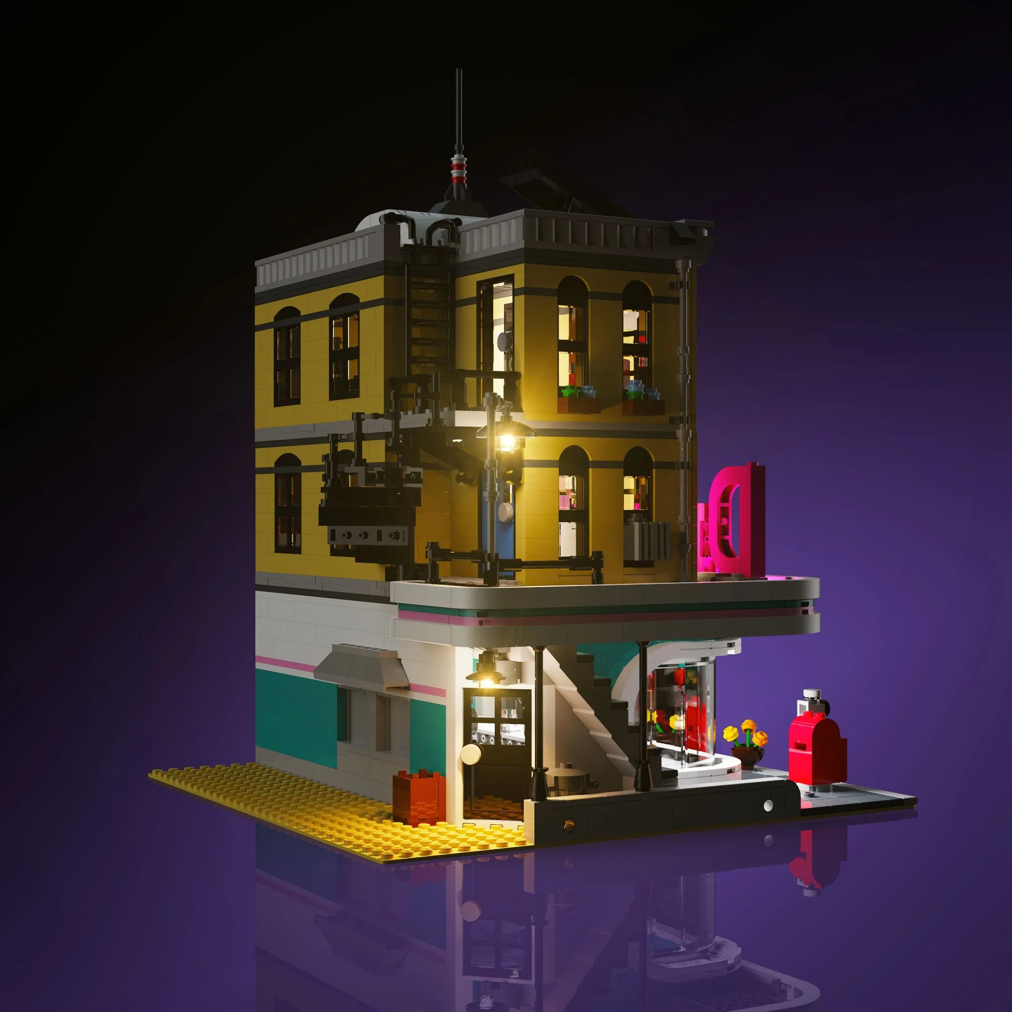 Light Kit for LEGO® Downtown Diner #10260 - Image 5